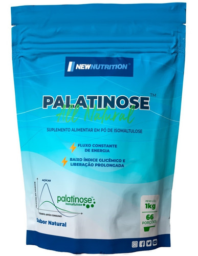 Isomaltulose Suplemento em Pó NewNutrition Palatinose All Natural Carboidratos 1kg