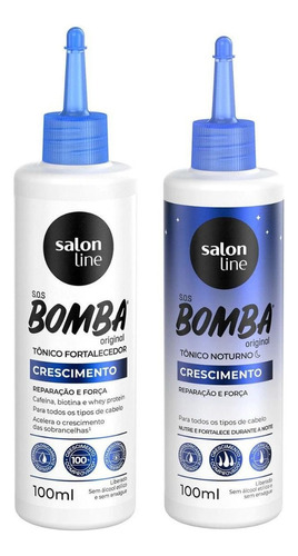 Tônico Fortalecedor+tônico Noturno Salonline Sos Bomba 100ml