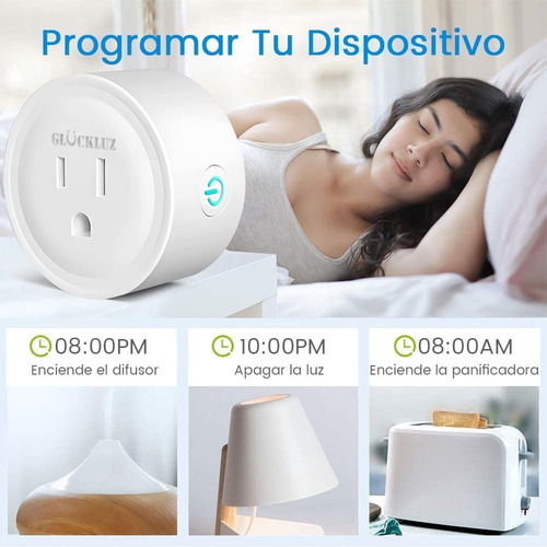 Enchufe Inteligente Wifi Glückluz Alexa X4