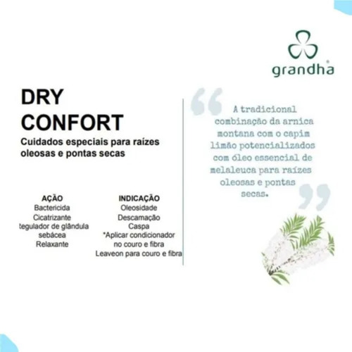 Grandha Dry Confort Shampoo + Condicionador Combo Com 4 Item