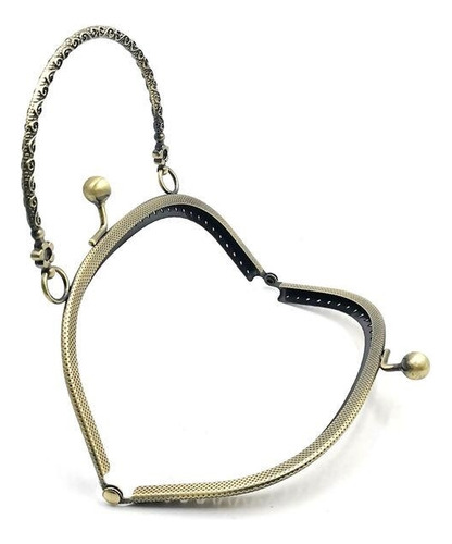 Armação De Bolsa Com Alça - 15cm X 16,5cm - Ouro Velho