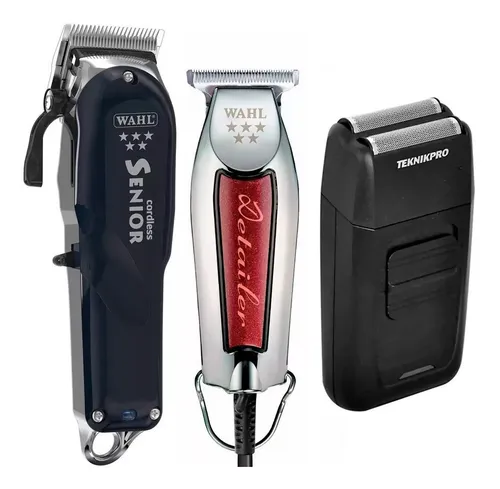 Maquina Corta Pelo Wahl Senior + Detailer + Shaver Teknikpro