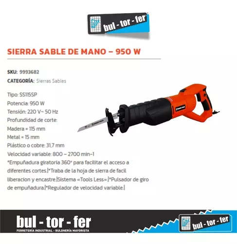 ✓ Sierra Sable de Mano - 950 W