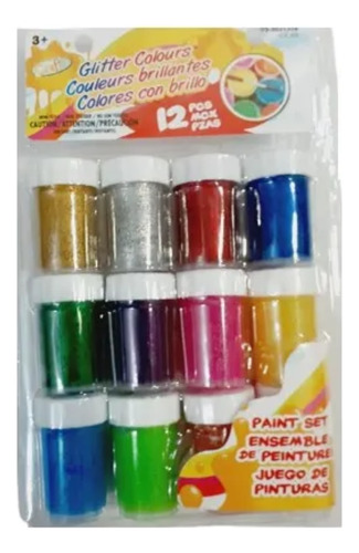 Pintura Acrílica Escarchada Tempera Acuarela No Toxica