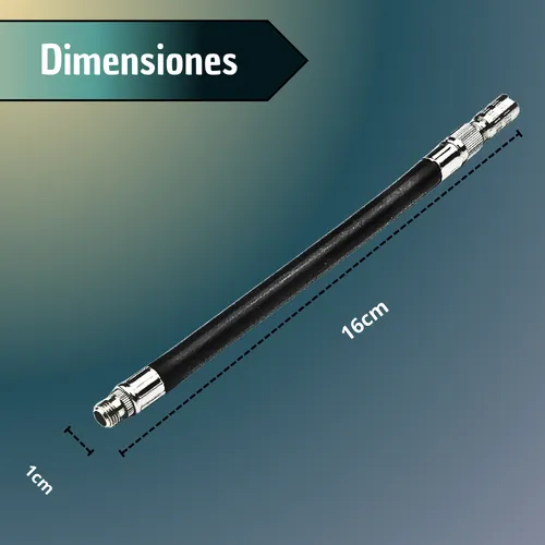 Manguera Extensor Super Bomba Inflador Llantas Negra Pro
