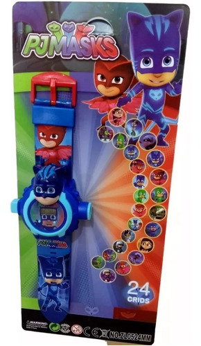 Relógio Digital Infantil Pjmasks Projeta Imagem