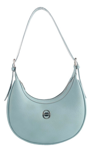 Cartera Las Oreiro 28215 Acabado De Los Herrajes Níquel Color Celeste Correa De Hombro Celeste Diseño De La Tela Lisa