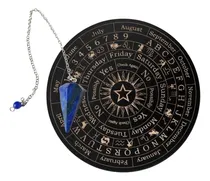 Comprar Tabla De Radiestesia + Pendulo De Lapislazuli Madera Talla