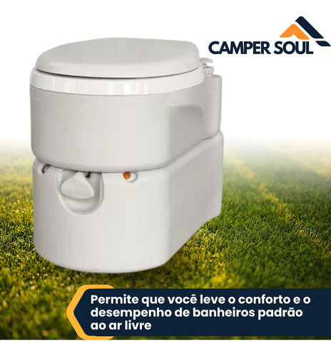 Vaso Sanitário Cassete Slim Portátil 24l Motorhome Trailer