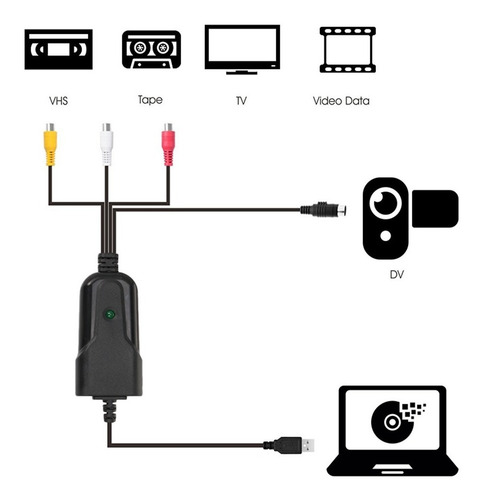 Portable Usb 2.0 Video Audio Capture Gravador De Vdeo
