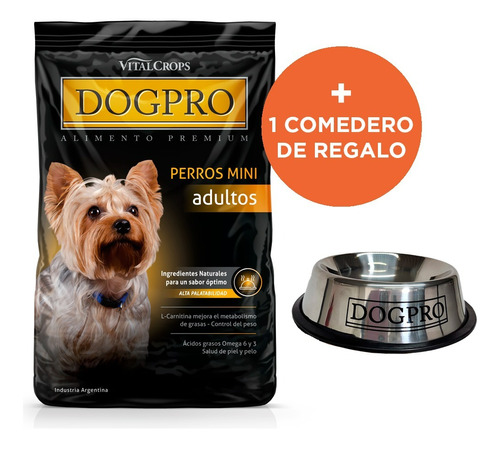 Balanceado Premium Dogpro Razas Mini 15 Kg 