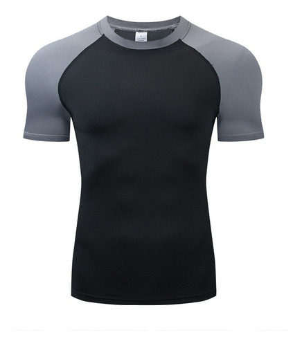 Playera Deportiva Hombre Elástico Transpirable Manga Corta