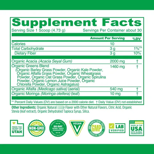 Mezcla En Polvo De Superalimentos Orgánicos Zhou Con Espirul