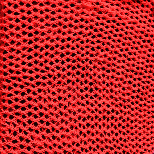 Tela Calada Tipo Crochet Roja 100% Algodón Peinado.