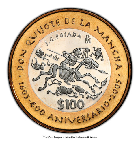 1 Moneda De 100 Pesos Don Quijote Nueva En Blíster Auténtico