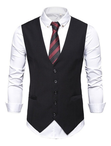 Chaleco Vestir Formal Gris Vest Hombre Con Suit Vest