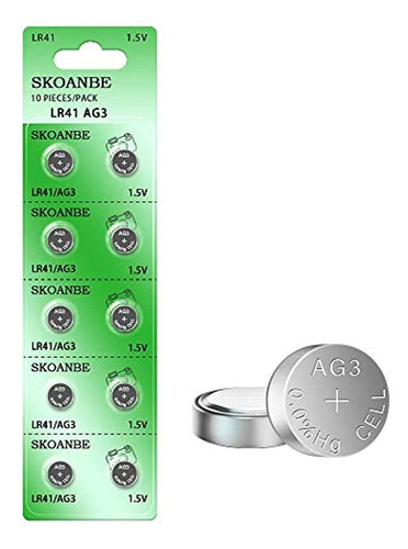 10 Pilas De Botón Lr41 392 384 192 Ag3 Sr41 1.5v