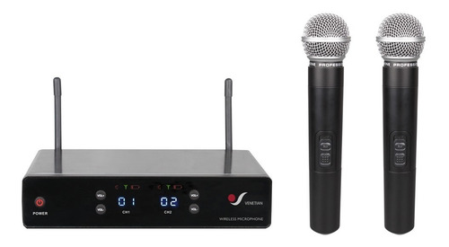 Venetian Md-602 Mic Inalambrico Doble Mano Uhf Pro Sonido