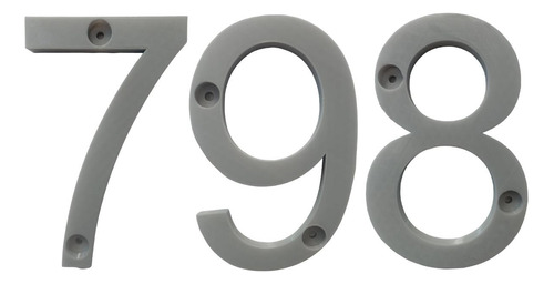 Números Para Casa 3d, Mxdgu-798, Número 798,  17.7cm Altura,