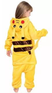 Pijama Mameluco Disfraz Cosplay Pikachu Niños Pokemón