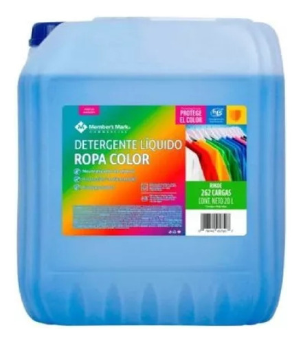 Detergente Líquido Member's Mark 20 L Ropa Color Msi