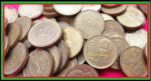 1 Kilo De Monedas 20 Pesos Guadalupe Victoria Bronce 21mm