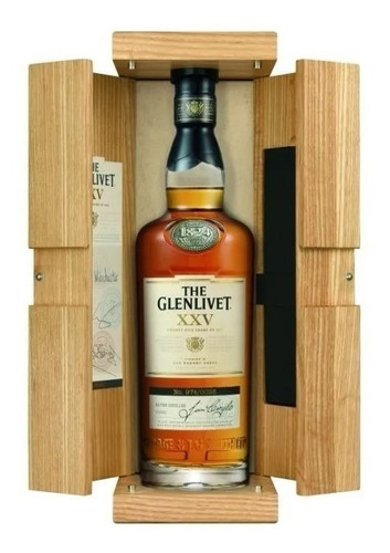 Glenlivet 25 Años Single Malt Scotch Whisky Estuche Madera