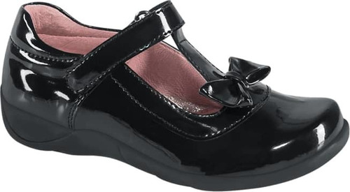 Zapato Escolar Para Niña Vavito Negro Charol Casual 1131