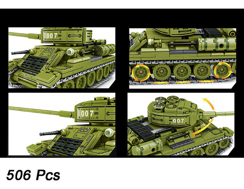 Minibuild Bloques Soldados Y Tanques T34 Modelos Militares