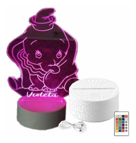 Lampara Led 3d Dumbo Mas De 100 Diseños Personalizables