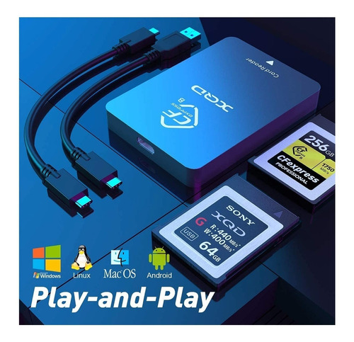 Imagen 5 de 8 de Lector Cfexpress Y Xqd Usb 3.1 Y Usb Tipo C Hasta 10gbps