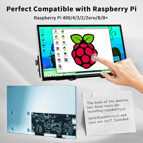 Pantalla Táctil Hamtysan Raspberry Pi, Monitor De 10 Pulgada