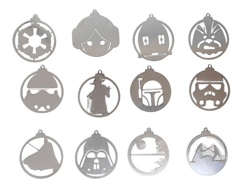 Set 12 Adornos Navideños Star Wars