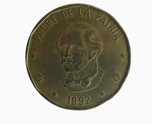 Moneda Dominicana 1992 1 Peso