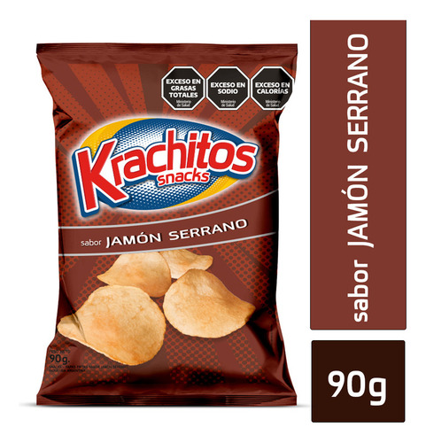 Papas Fritas Krachitos Sabor Jamón Serrano X 90 Grs