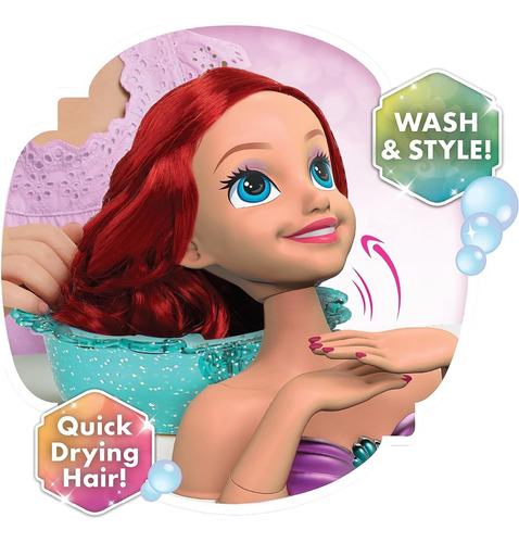 Just Play Disney Princess Shimmer Spa Ariel Styling Head