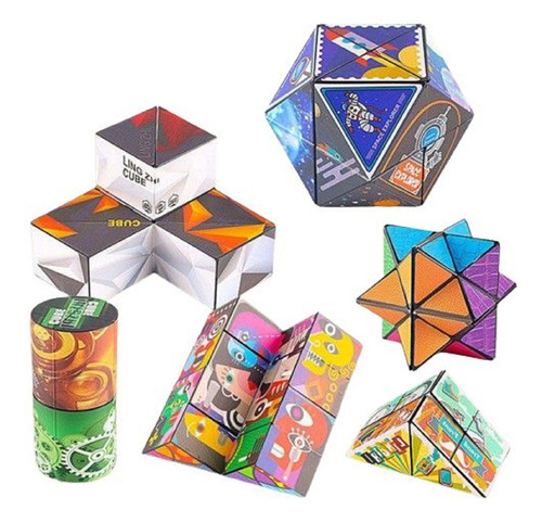 Cubo Rubik Puzzle Juego Didactico Formas Diferentes 
