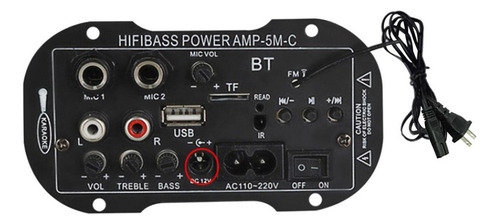 Placa Amplificadora Digital Bluetooth 220v 12v Para