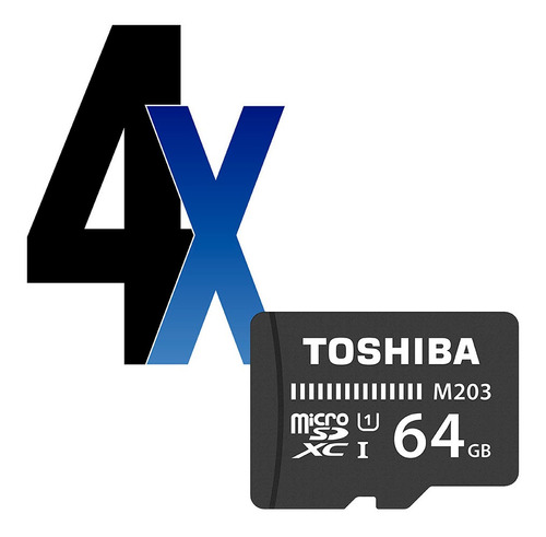 Cartão De Memória 64gb Microsdxc 100mb/s Uhs-i Toshiba 4un