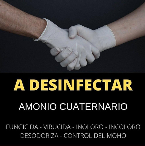 Imagen 3 de 5 de Amonio Cuaternario 5ta Para Cabina Santizante Rinde 2500lts
