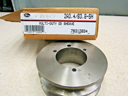 Gates Usa 78312034 2a3.4/b3.8 2 Groove V-belt Pulley 401 Jje
