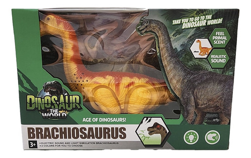 Muñeco Dinosauro Con Luz Y Sonido Regalo Modelo Branchiosaur