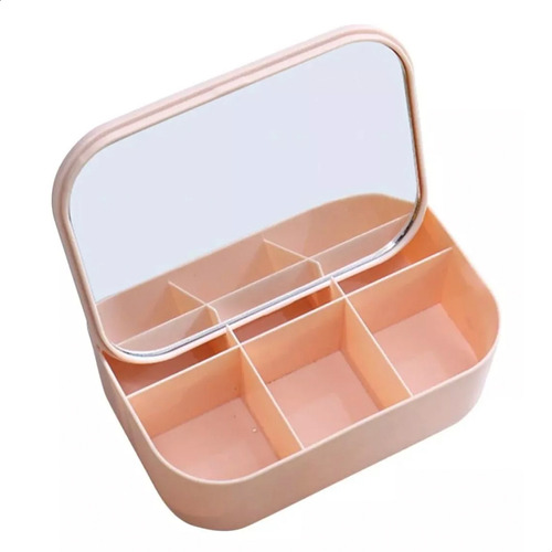Caja Organizadora De Maquillaje Joyas Con Tapa Espejo