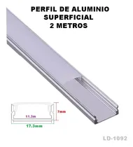 Comprar Perfil Led Riel Superficial Para Cinta Led Aluminio 2 Metros
