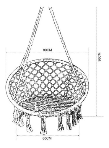 Imagen 11 de 11 de Hamaca Sillon Columpio Macrame