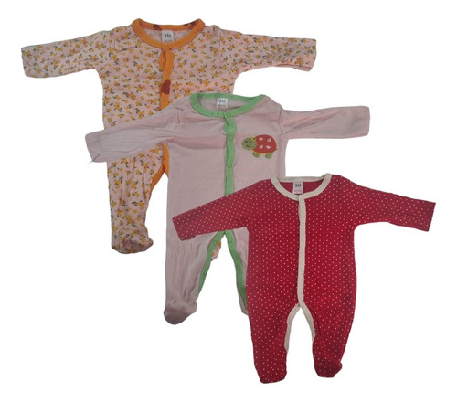 Pack 3 Pijamas Ositos Bebe Algodon Rib
