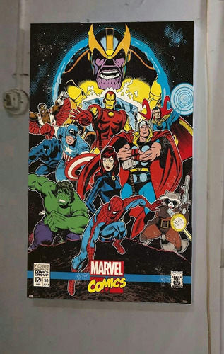 Avengers Bonito Cuadro Diseño Vintage