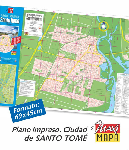 Mapa Santa Fe + Santo Tomé. Planos Impresos. Plegables