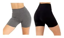 Comprar Calza Corta Short Lycra Deportiva Cintura Alta Pack Por 2 
