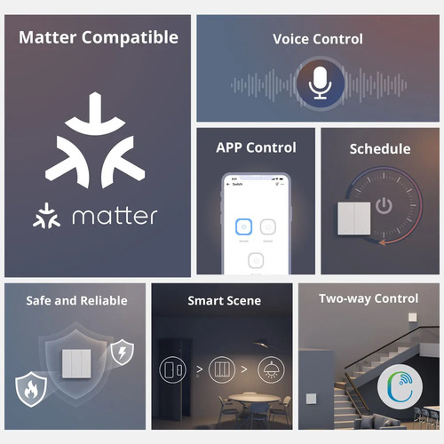 Sonoff M5 Interruptor Matter Wifi 3 Botones Alexa Google